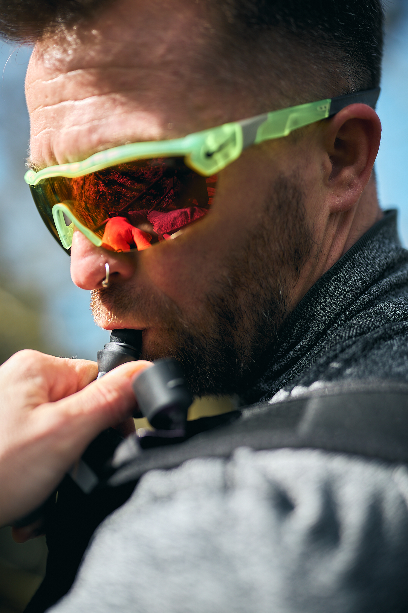 Run Ultra vest hydration system in use